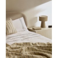 Octavia Кровать из ясеневой фанеры с белым мягким изголовьем 160 x 200 см