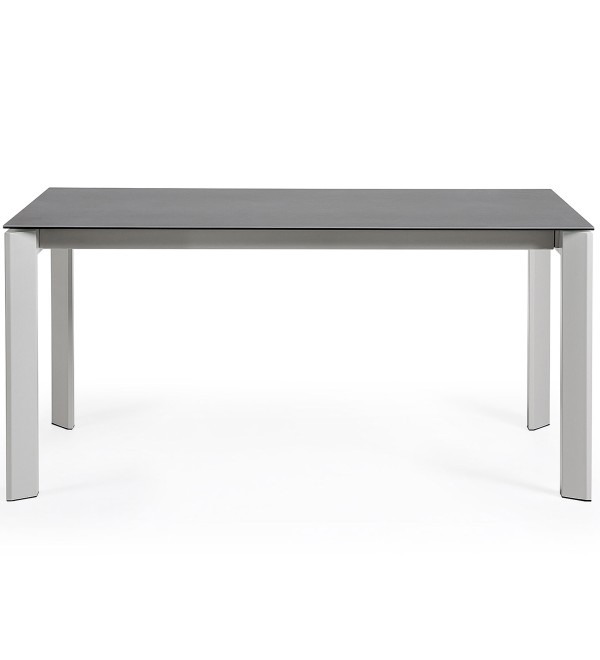 Стол Atta 160 (220) x90 серый керамический