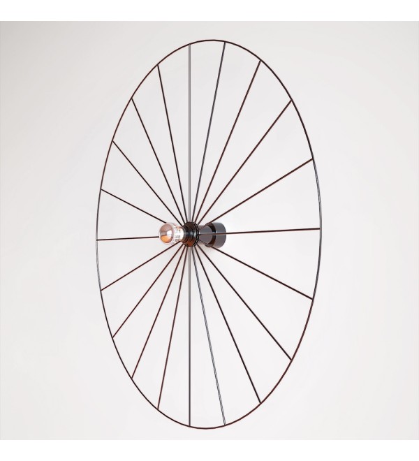 Бра Wheel 90 см черный + цоколь 25 см черный