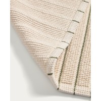 Хлопковый коврик для ванной Merade с зелеными полосками, 50 x 80 см