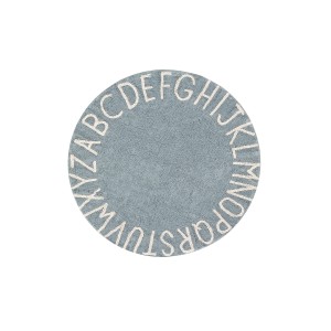 Ковер круглый Алфавит Round ABC (голубой) 150D