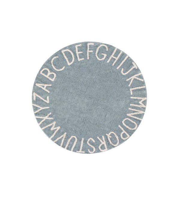 Ковер круглый Алфавит Round ABC (голубой) 150D
