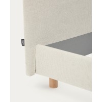 Кровать Valma из жемчужного шенилла со съемным чехлом для матраса 180 x 200 см