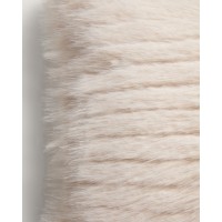 Чехол для подушки Derolia в полоску цвета экрю с эффектом меха, 40 x 60 см