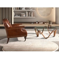 Кресло Chester 5163 из коньячно-коричневой кожи