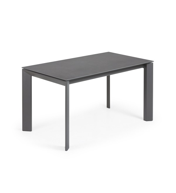 Стол Atta 140 (200) x90 антрацит керамика