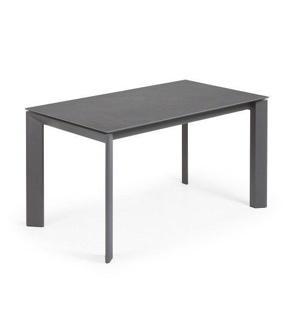 Стол Atta 140 (200) x90 антрацит керамика