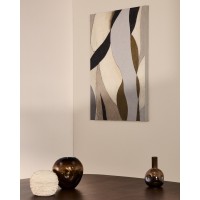 Абстрактный холст Marvilo серо-горчичного цвета 60 x 90 см