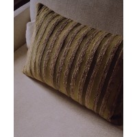 Чехол для подушки Dorevi из жаккарда в зеленую полоску 40 x 60 см