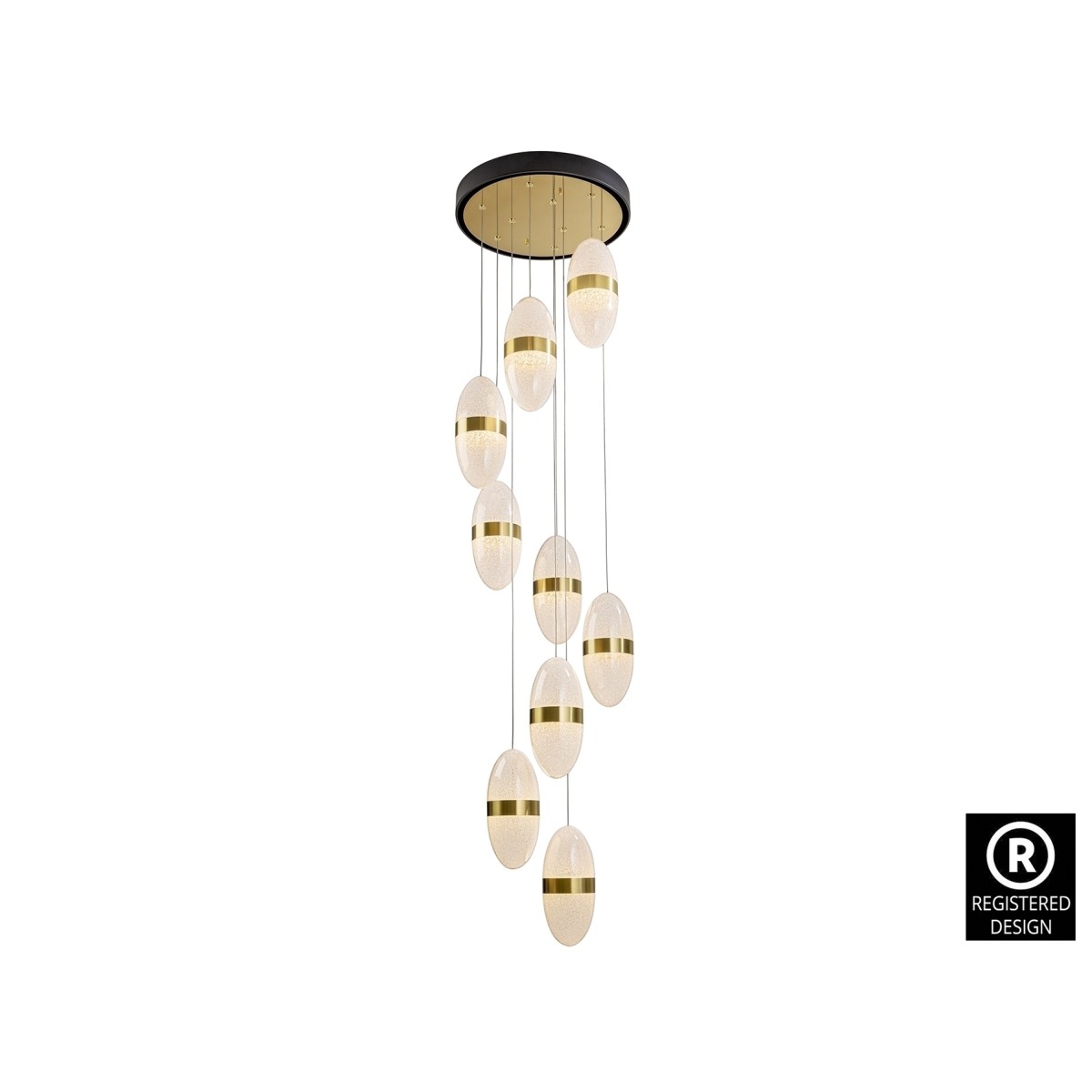 Подвесной светильник Garden 9L черный/бронзовый