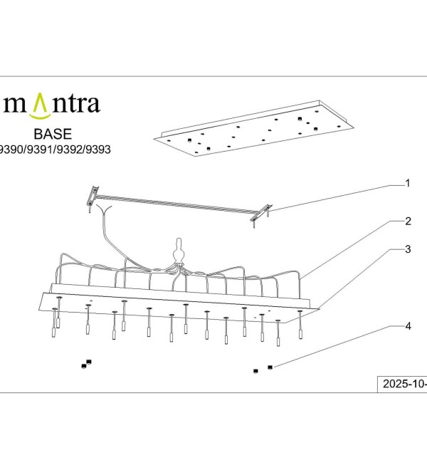 9393+9240 (14L) Подвесная люстра MANTRA BOOMERANG