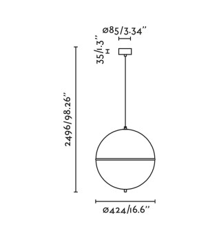 DOME M Подвесной светильник  черный 1XE27