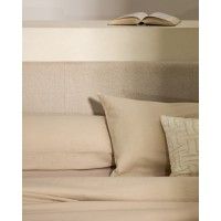 Кровать Nahiri бежевого цвета из шенилла с ящиком для хранения 180 x 200 см