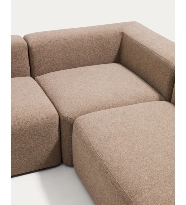 Угловой диван Blok из коричневой синели, 5 мест, 320 x 290 см