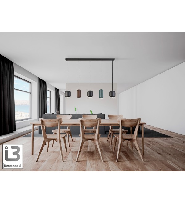 Люстра Nimes 5L разноцветная