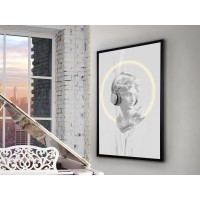 Картина Busto белый LED 80X120