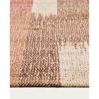 Джутовый ковер Domira с разноцветным узором икат, 200 x 300 см