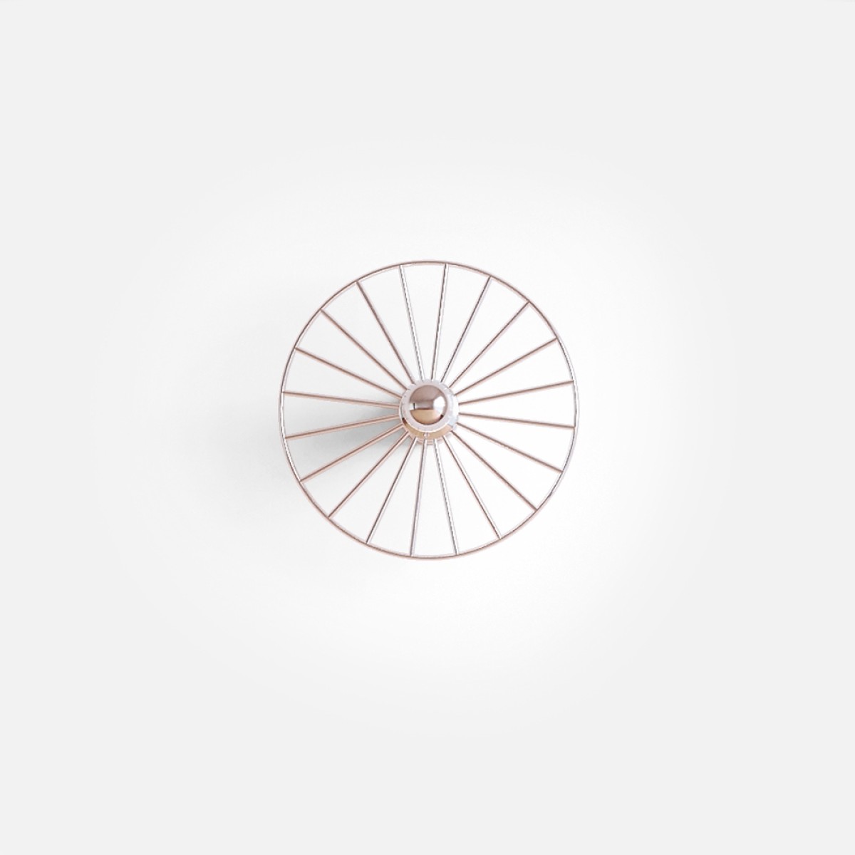 Бра Wheel 30 см хром + цоколь 15 см хром