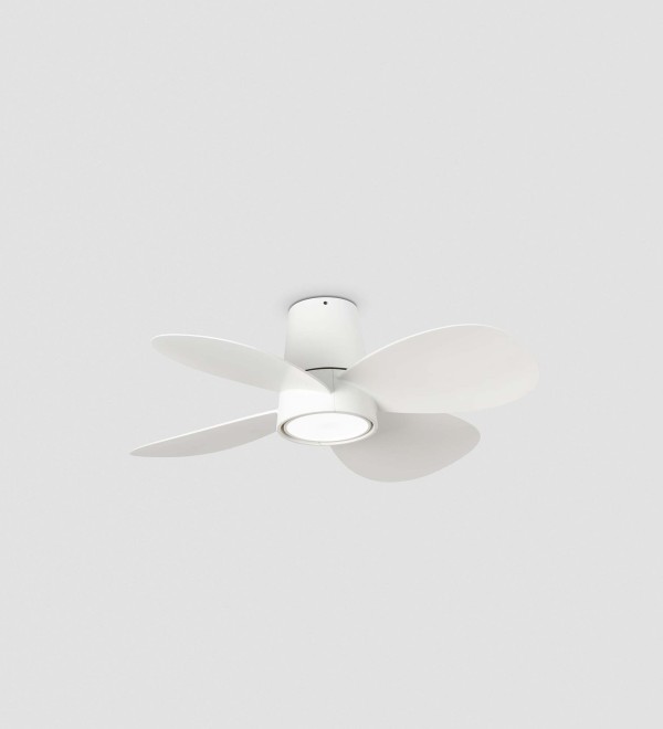 Потолочный вентилятор KLOVER S Ш800mm белый 4 PALAS 18W LED CCT DIM