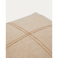 Чехол на подушку из хлопка Sulken бежевого цвета с вышивкой, 45 x 45 см