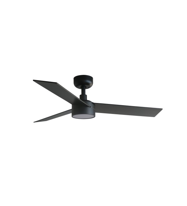 Вентилятор RUDDER S Ш1060 черный / орех 3 P LED 18W CCT DIM