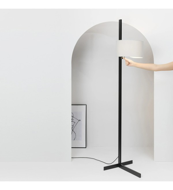 Торшер Stand Up черного и серого цвета E27 20W