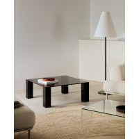 Журнальный столик Adularia из стекла темно-серого цвета 85 x 85