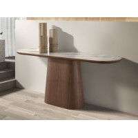 Консоль 3284 из керамики в мраморной отделке и ореха