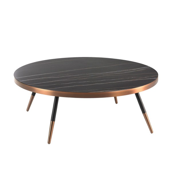 Круглый журнальный столик из стали и керамики CT1015-3AA /2068