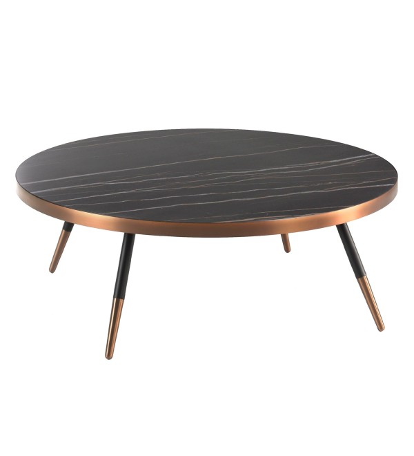 Круглый журнальный столик из стали и керамики CT1015-3AA /2068