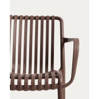 Уличный стул Isabellini из пластика коричневого цвета