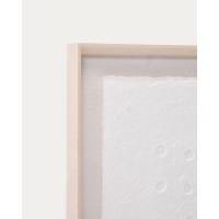 Olvin Абстрактная картина на белой бумаге с рельефным рисунком 73,6 x 93,6 см