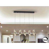 Люстра Iliada 5L черно-золотая