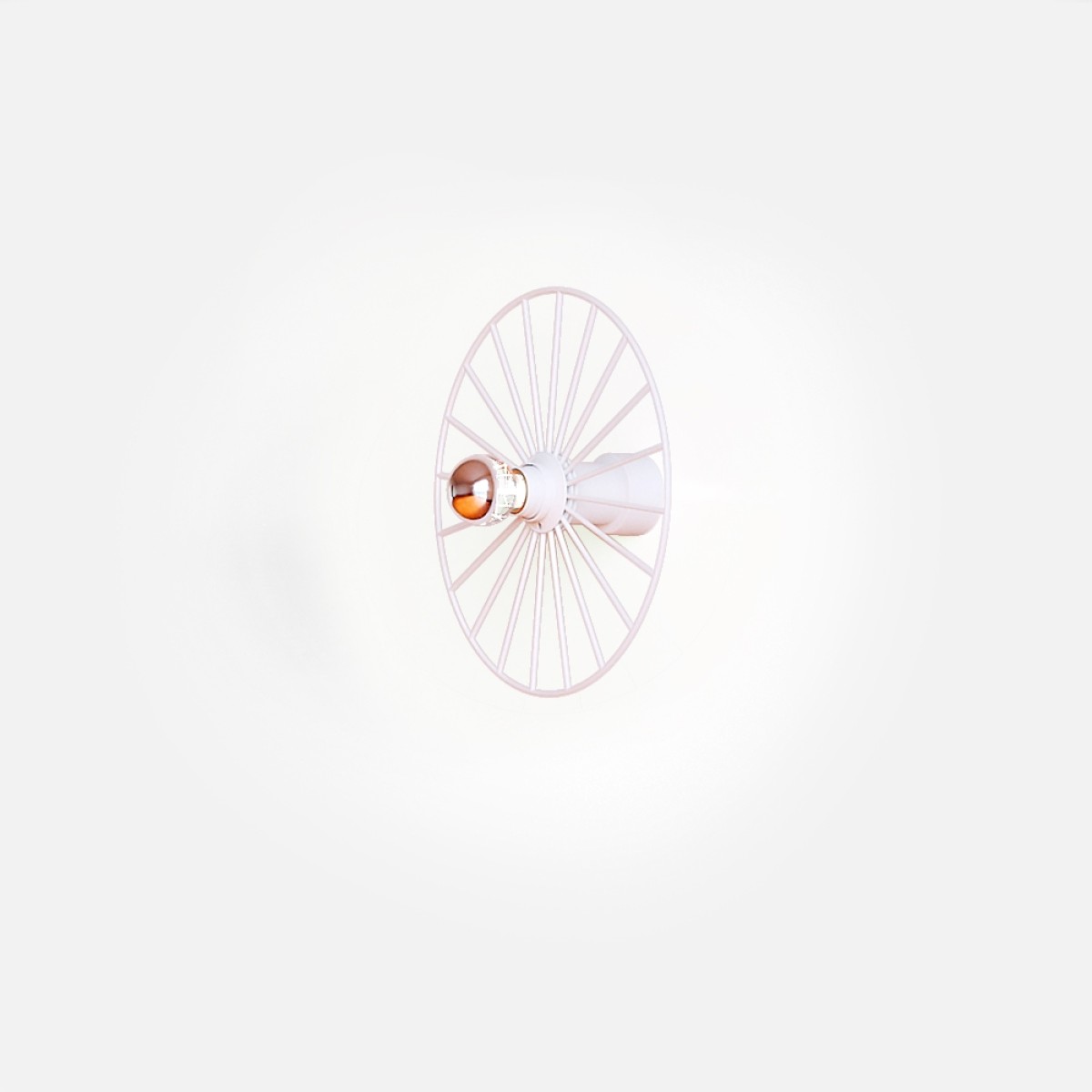 Бра Wheel 30 см белый + цоколь 5 см белый