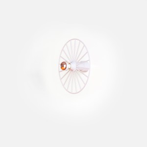 Бра Wheel 30 см белый + цоколь 5 см белый