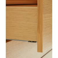 Vedrana Комод с 5 ящиками из дубового шпона со стальными ножками 60 x 114 см