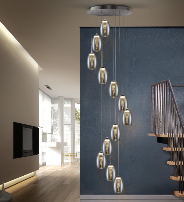 Подвесной светильник Nebula LED 12L хром