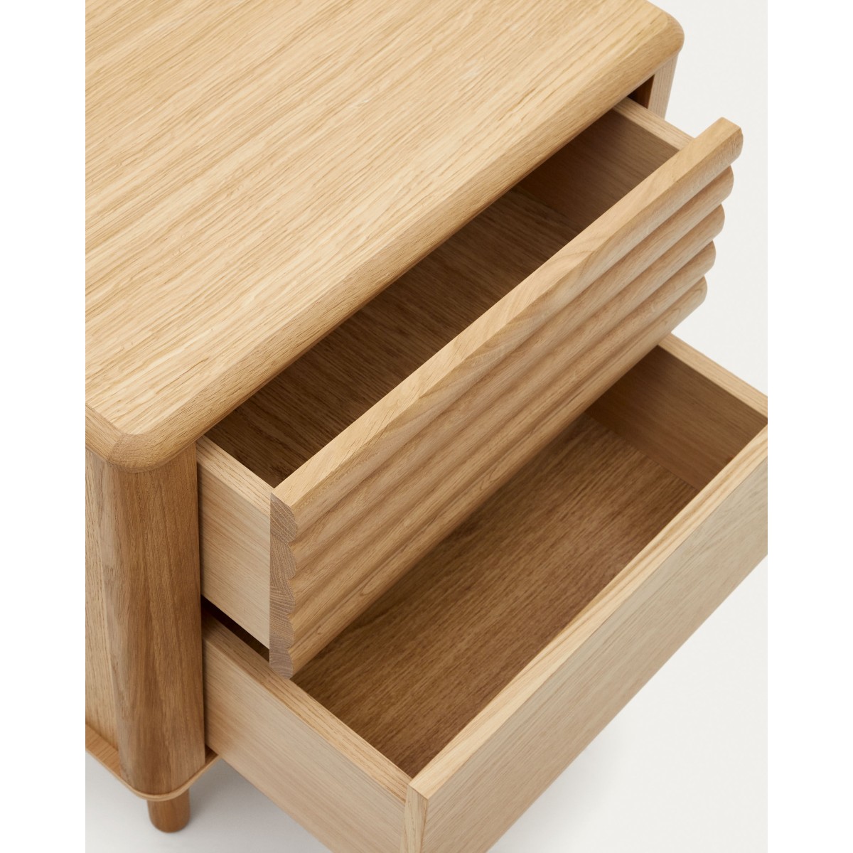 Lenon Тумбочка с 2 ящиками из шпона дуба 50 x 55 см