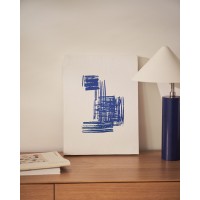 Sagaro Абстрактное полотно в бело-голубых тонах 30 x 40 см