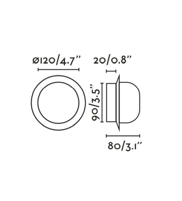 Настенный/потолочный светильник May синий LED 4W 2700K