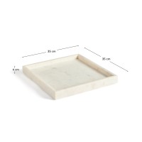 Поднос Serela из белого мрамора 35 x 35 см
