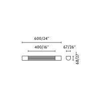 KIVA 600 Настенный светильник черный LED 10W 2700K