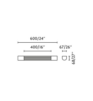 KIVA 600 Настенный светильник черный LED 10W 2700K