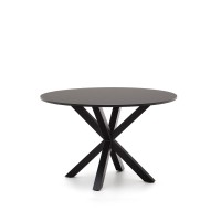 ARYA Круглый Ø 119 cm MDF стол со стальными черными ножками 