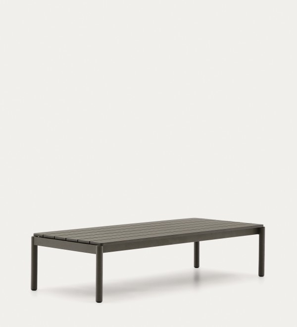 Журнальный столик Sorells из зеленого алюминия 63 x 149 см