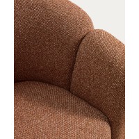 Кресло Corvena из терракотового шенилла, 85 см