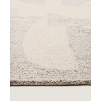 Серый жаккардовый ковер Norela из шерсти 300 x 200 см