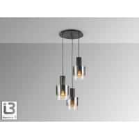 Люстра Venize 3L черный/дымчатый