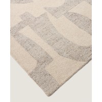Серый жаккардовый ковер Norela из шерсти 300 x 200 см