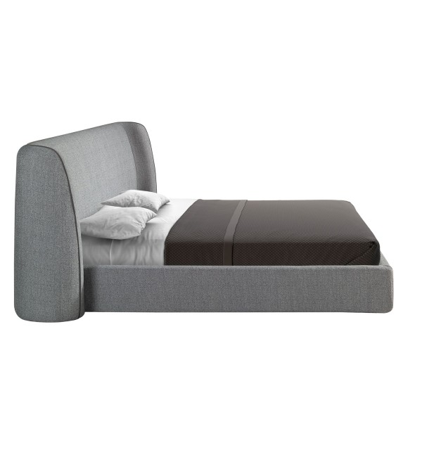 Кровать 7145 из темно-серой ткани